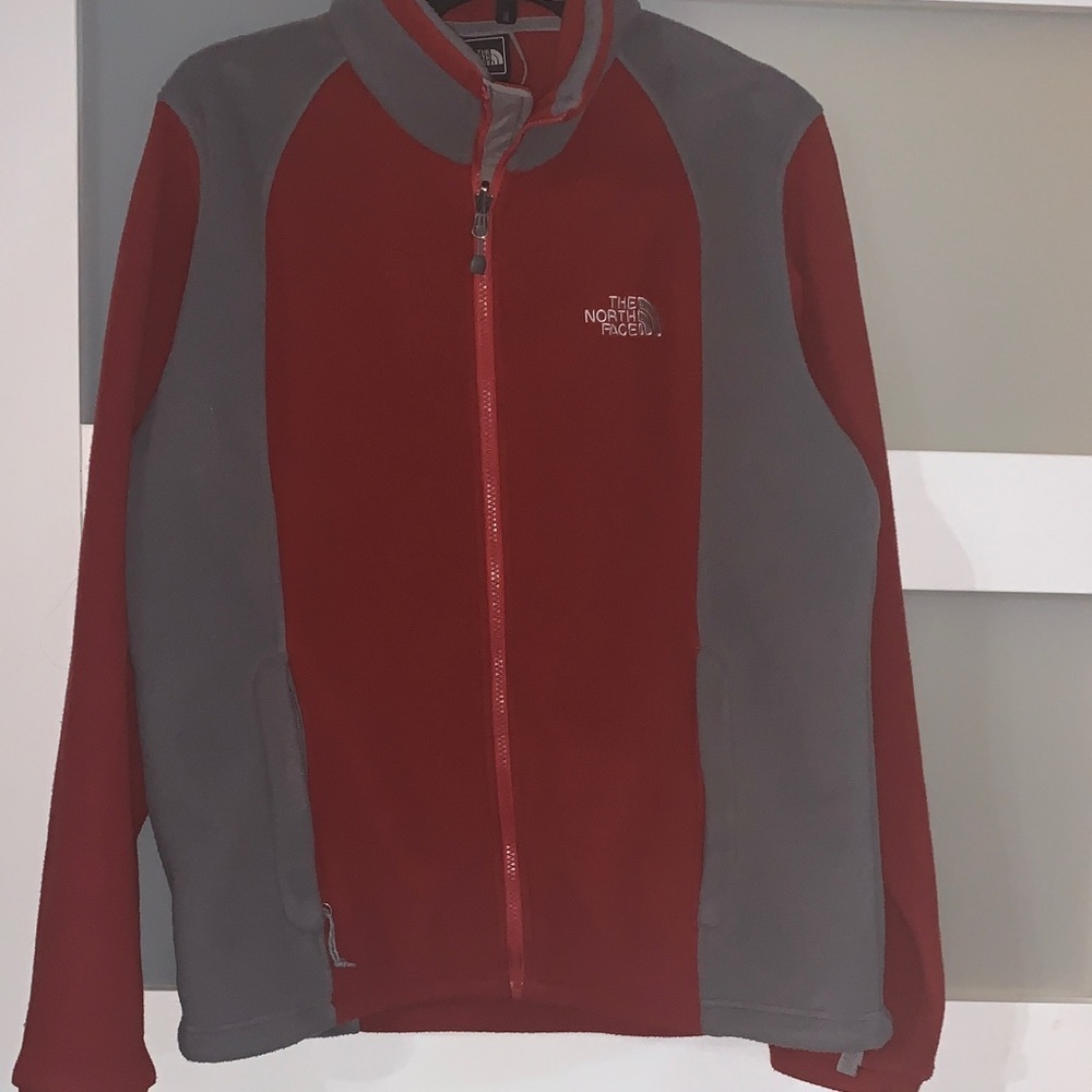 The North Face Dark Reddish and Gray Outdoor Jacket